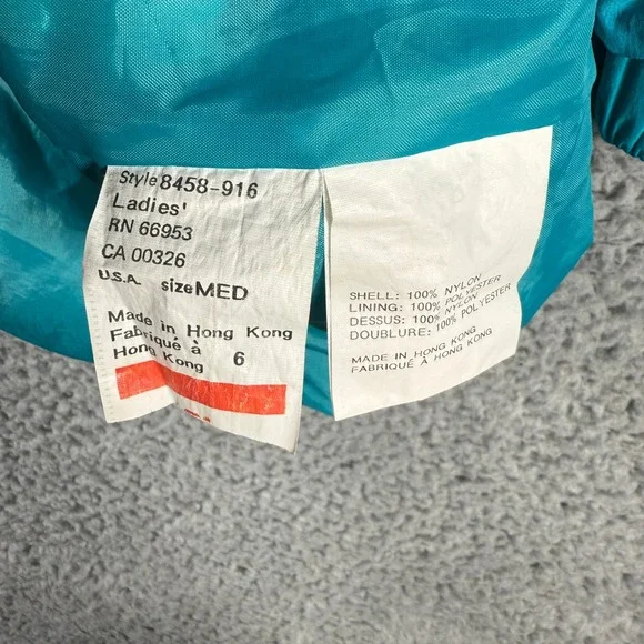 Vintage Tyrolia Skiwear Jacket Womens Medium Teal Purple Ski Snowboard - Picture 6 of 10